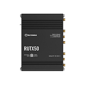 Teltonika RUTX50 - Wireless Router - WWAN 4-Port-Switch - 1GbE, DNP3 - Wi-Fi 5 - 2,4 GHz
