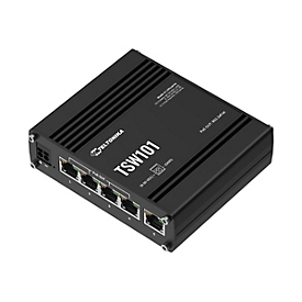 Teltonika TSW101 - Switch - automotive switch - 5 x 10/100/1000 (4 PoE+)