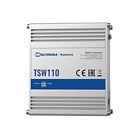Teltonika TSW110 - Switch - unmanaged - 5 x 10/100/1000 - an DIN-Schiene montierbar, oberflächenmontierbar - Passives PoE