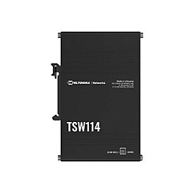 Teltonika TSW114 - Switch - unmanaged - 5 x 10/100/1000 - an DIN-Schiene montierbar, wandmontierbar - Passives PoE