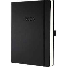 Terminplaner Sigel Conceptum 2026 C2604, A4+, 480 Seiten, 1 Jahr, 1 Seite für je 1 Tag, PEFC®-Papier/Kunststoff, schwarz