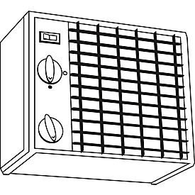 Termoventilador industrial CATm 3 j-w para contenedor tanque SAFE aislado, 3 kW, IP 44, +5 hasta +30 °C