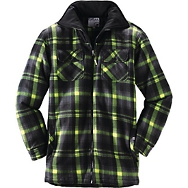 TERRAX Thermohemd, Gr. M, schwarz/limette, 100% Polyester, Frontreißverschluss, Einschub- & Brusttaschen