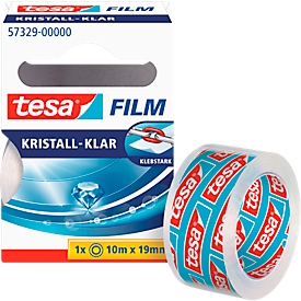 tesa Film kristallklar, 10 m x 19 mm, 10 Rollen