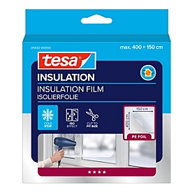 Tesa Isolierfolie tesamoll 5463 Thermo Cover, zuschneidbar, PE, transparent, 1 Rolle mit L 4 m x B 1500 mm