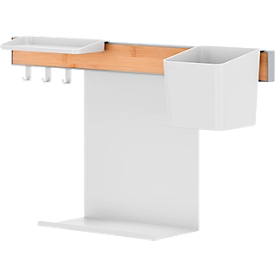 tesa® Kitchen Organizer Combi Set S, railing system, white, Power.Kit, up to 10 kg, L 150 x W 600 x H 340 mm,