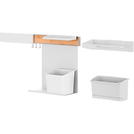tesa® Kitchen Organizer Combi-Set XL, railing system, white, Power.Kit, L 140 x W 865 x H 340 mm, up to 20 kg,