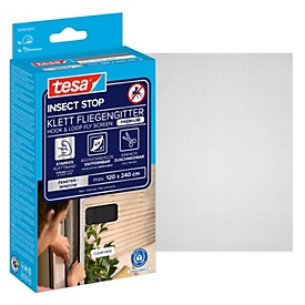 tesa® Moustiquaire auto-agrippante INSECT STOP Premium, à fixer sur le cadre de la fenêtre, L 1200 x l 2400 mm, anthracite-transparent