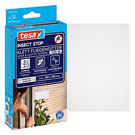tesa® Moustiquaire auto-agrippante INSECT STOP Premium, à fixer sur le cadre de la fenêtre, L 1300 x l 1300 mm, blanc-transparent