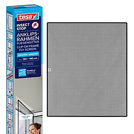 tesa® Moustiquaire INSECT STOP, à fixer sur le cadre de la fenêtre, L 1200 x l 1400 mm, anthracite-transparent