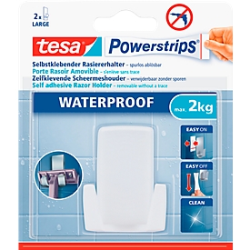 tesa Powerstrips haakje Wave, voor vochtige ruimtes, draagt voorwerpen tot 2 kg, 1 stuk