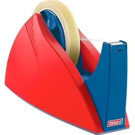 tesa professional table dispenser, red/blue, for rolls 66 m x 25 mm