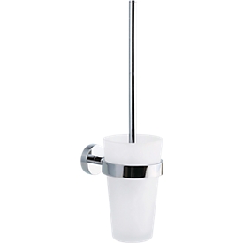 tesa® SMOOZ Toilettenbürste, verchromt, inkl. Klebelösung, starker Halt,  B 95 x T 135 x H 395 mm