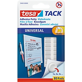 tesa Tack Klebeknete, doppelseitig, rückstandslos ablösbar, 80 Stück