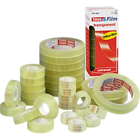 tesa® tape, ø 76 mm, 66 m x 25 mm, transparent