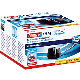 tesafilm® tafelafroller Easy Cut Compact, zwart