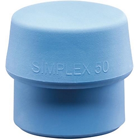 Tête de marteau à frapper SIMPLEX, Ø 40 mm, TPE souple, bleu, HALDER