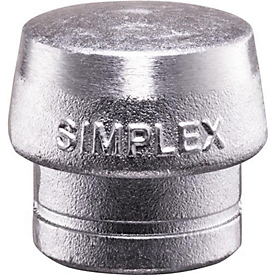 Tête de marteau SIMPLEX, diamètre 30 mm, métal tendre argenté dur, HALDER
