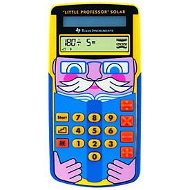 Texas Instruments Little Professor Solar, calculatrice, outil d'entraînement au calcul pour l'école primaire : propose des exercices personnalisés, alimentation solaire