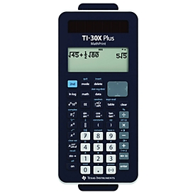 Texas Instruments Schulrechner TI-30X Plus MathPrint, 16-stellig, 4-zeiliges Display, Solar/Batterie, mit Schutzdeckel, schwarz
