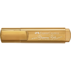 Textmarker Faber-Castell TL 46 Metallic, 3 Strichstärken: 1/2/5 mm, Tinte auf Wasserbasis, 4 Stück, gold