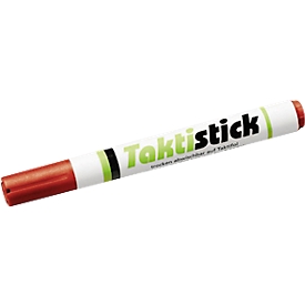 Textmarker Taktistick, für Taktifol-Taktikfolien/Taktiboards, Keilspitze, Schreibfarbe Rot, 1 Stück