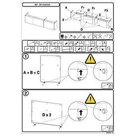Theke Spezia, gerade, B 2460 x T 880 x H 1130 mm, weiß/weiß