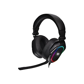 Thermaltake ARGENT H5 RGB 7.1 - Headset - ohrumschließend - kabelgebunden - USB, 3,5 mm Stecker - Schwarz