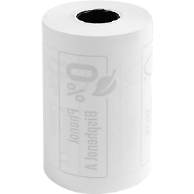 Thermische rol Exacompta, bedrukt aan achterzijde, 1-laags, 55 g/m², L 18 m x B 57 mm, Ø 40 mm, 10 rollen, wit