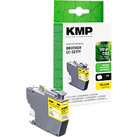 Tintenpatrone KMP, ersetzt Brother LC3217Y (LC-3217Y), bis 550 Seiten, Einzelpack, gelb