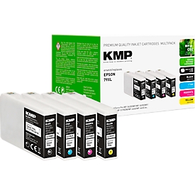 Tintenpatrone KMP, ersetzt Epson 79XL (C13T79024010/C13T79034010/C13T79044010), bis 3000/2700 Seiten, Multipack, CMYK