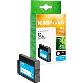 Tintenpatrone KMP, ersetzt HP 963XL (3JA27AE), bis 1600 Seiten, Einzelpack, cyan