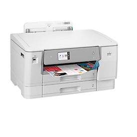 Tintenstrahldrucker Brother HL-J6010DW, Schwarzweiss/Farbe, USB/LAN/WLAN, Auto-Duplex/Mobildruck/NFC, 2 Papierkassetten, bis A3, inkl. CMYK-Patronen