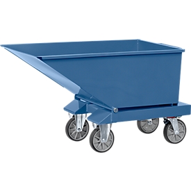 Tipping container 4701, 250 l, blue RAL 5007, without drainage tap and sieve