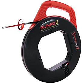 Tire-câble RUNPO 5, bande de 30 m, rayon de courbure 15 mm, diamètre du câble 5,3 mm, RUNPOTEC