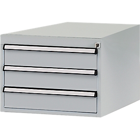 Tiroirs inférieurs Manuflex, pour établi Profi de profondeur 700 mm, alu argent