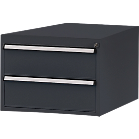 Tiroirs inférieurs Manuflex, pour établi Profi de profondeur 700 mm, anthracite