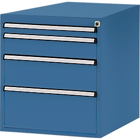 Tiroirs inférieurs Manuflex, pour P 800 mm, bleu brillant