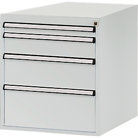 Tiroirs inférieurs Manuflex, pour P 800 mm, gris clair