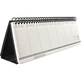 Tischkalender Sigel Conceptum 2026 C2680, Querformat, 132 Seiten, 1 Jahr, auf 2 Seiten unten Woche/oben Notizseite, PEFC®-Papier/Kunststoff, schwarz