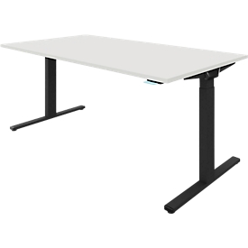 Tischsystem WINEA Startup 2.0 Designline, elektrisch höhenverstellbar, L 1800 x B 900 mm, schwarz/weiß