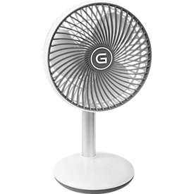 Tischventilator Gutfels Venti 3010 R, 4 Geschwindigkeitstufen, 2 Modi, neigbar, Akkubetrieb bis 12 h, weiß