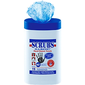 Toallitas limpiamanos SCRUBS® IN-A-BUCKET®, 15 piezas