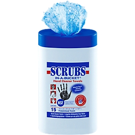 Toallitas para la limpieza de manos SCRUBS® IN-A-BUCKET®, 15 piezas