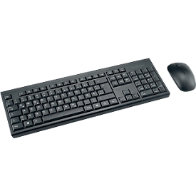 Toetsenbord en muis Kensington KM150 EQ, draadloos, QWERTZ, gesloten membraan, muis met 1200 dpi, PCR, zwart