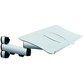 Toetsenbord- en muistafel voor inpak- en werktafel Rocholz System 1200/1600/2000, met scharnierarm, werkoppervlak: B 640 x D 172 mm, grijs
