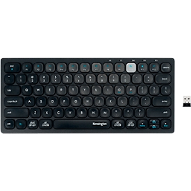 Toetsenbord Kensington Multi-Device Dual Wireless, draadloos, QWERTZ, voor maximaal 3 apparaten, zwart