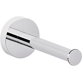 Toiletpapiervervangingsrolhouder tesa® SMOOZ, verchroomd, rond ontwerp, zonder boren, incl. lijmoplossing.