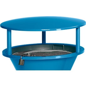 Toit, pour cendrier sur pied, en plastique, bleu