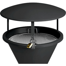 Toit pour cendrier sur pied, gris antique